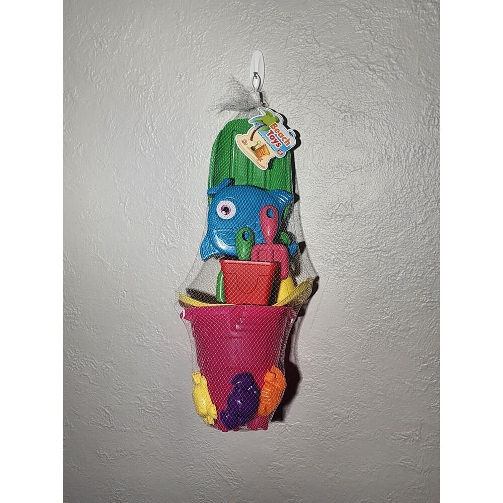 12 Pcs Sand Beach Toys Set Bucket Shovel Rake Sand Molds Kids Toy Large Gift Set